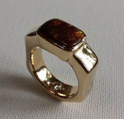 Fire Agate Gent's Ring